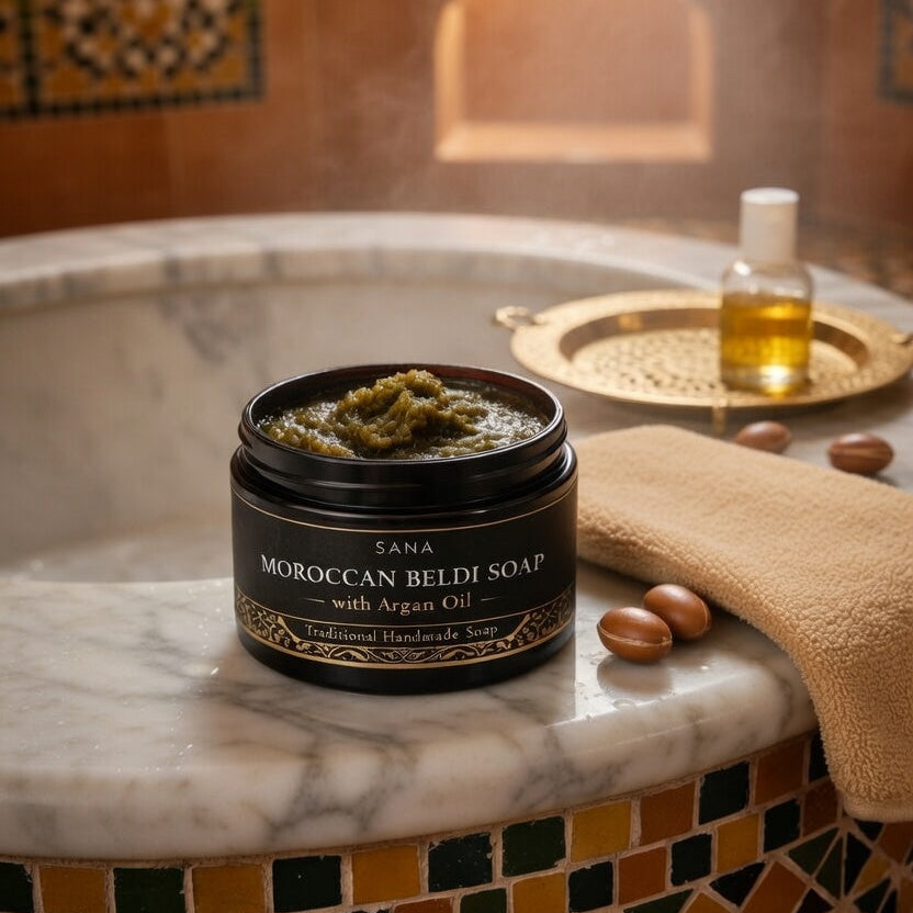 Moroccan Beldi Soap with Argan Oil – Traditional Hammam Soap